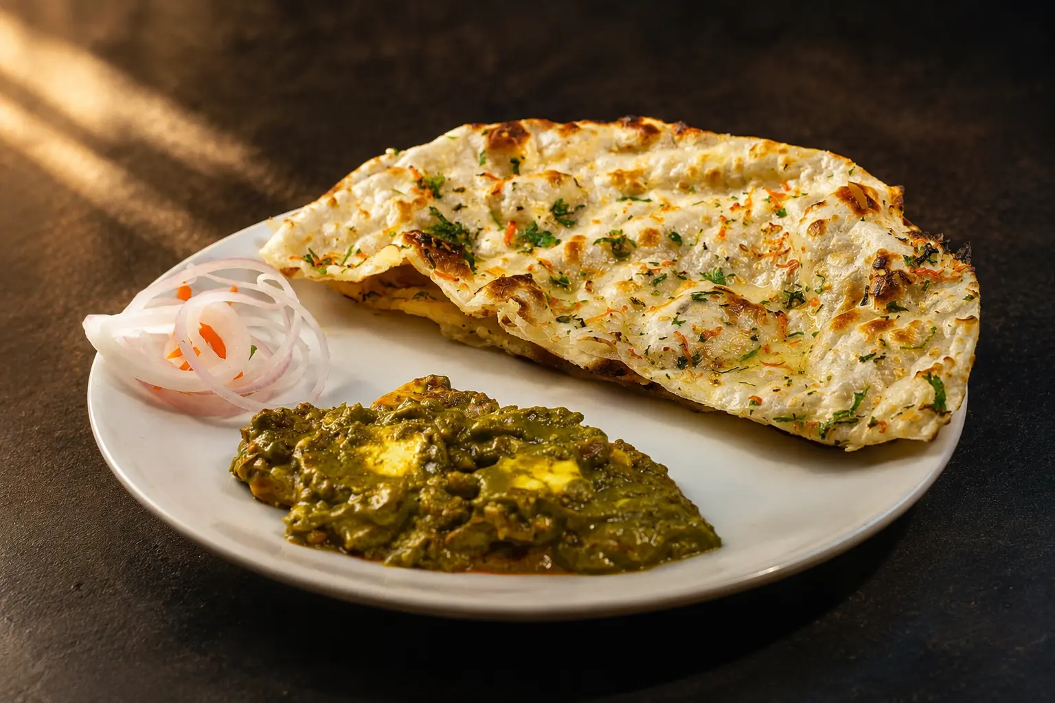 Butter Naan & Palak Paneer