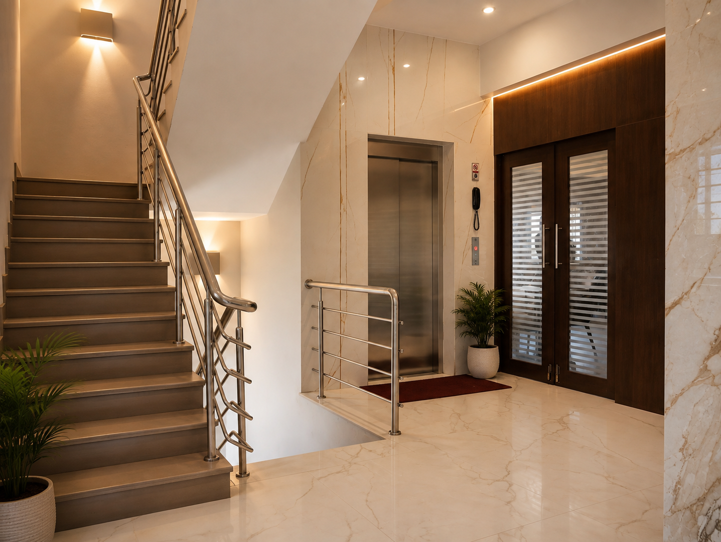 Hotel lobby entrance